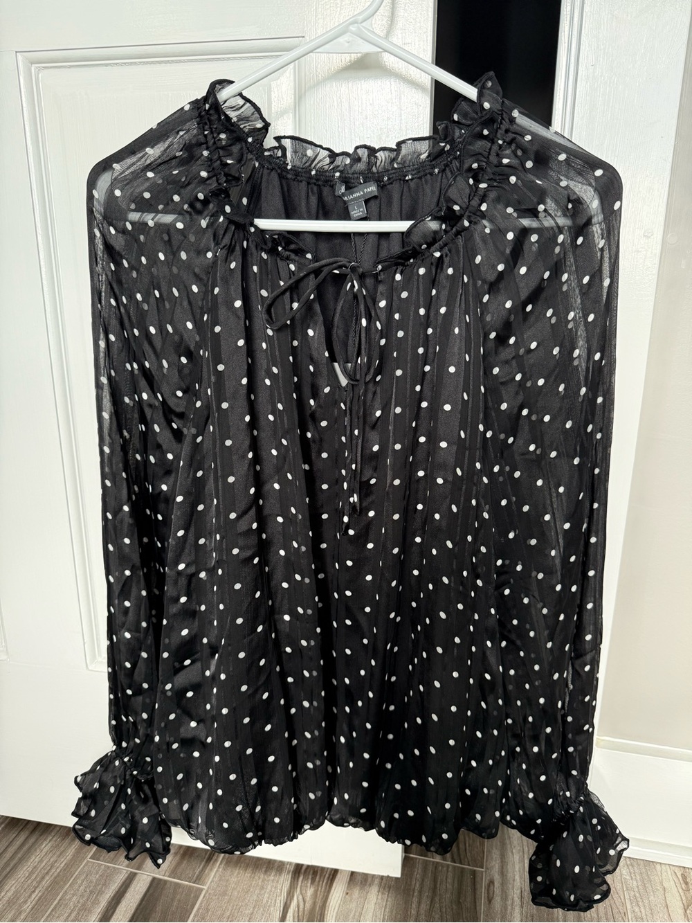 Black Polka Dot Blouse